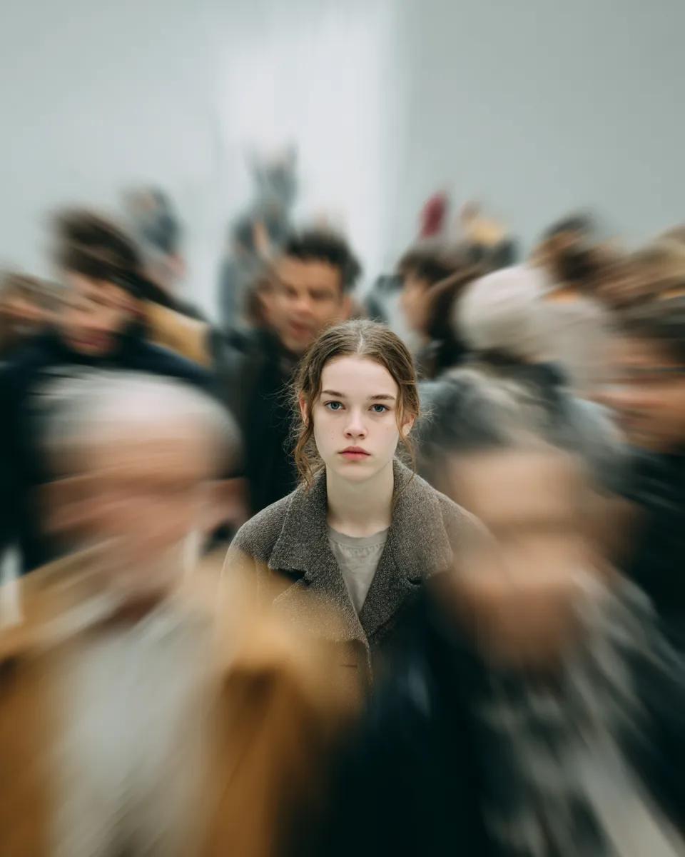 Cinematic Portrait with Radial Motion Blur — Nano Banana Pro AI Generated Image