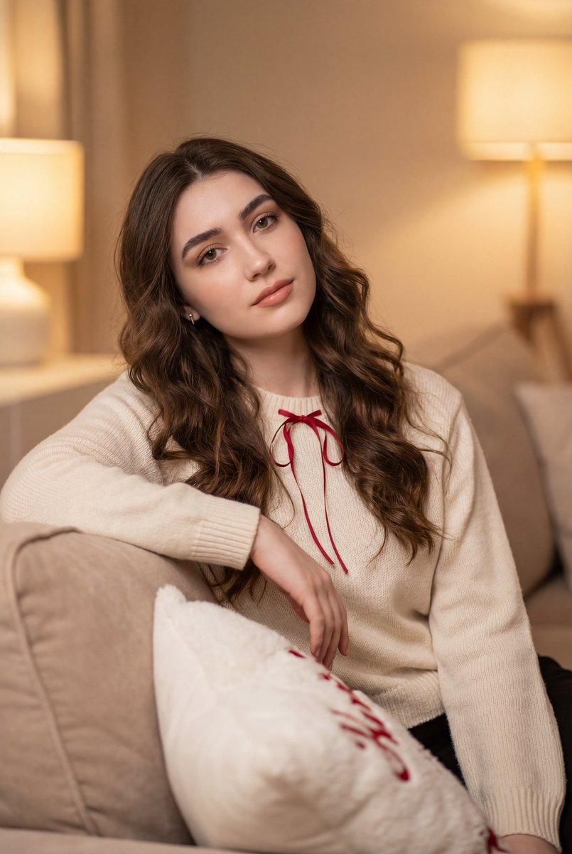 Cozy Indoor Lifestyle Portrait — Nano Banana Pro AI Generated Image