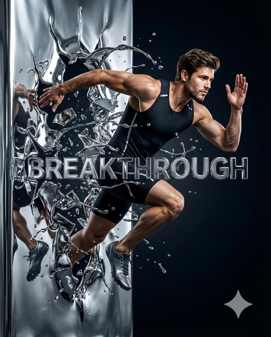 Hyper-Realistic Chrome Wall Breakthrough Prompt — Nano Banana Pro AI Generated Image