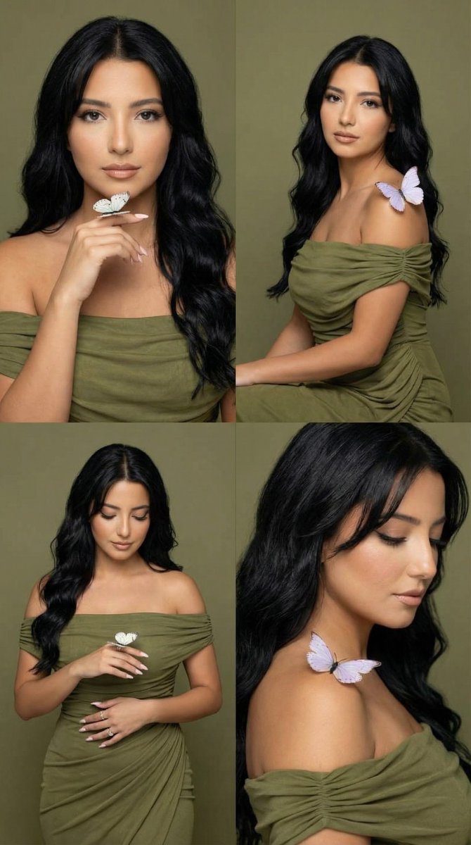 Olive Studio Butterfly Editorial Grid Prompt — Nano Banana Pro AI Generated Image