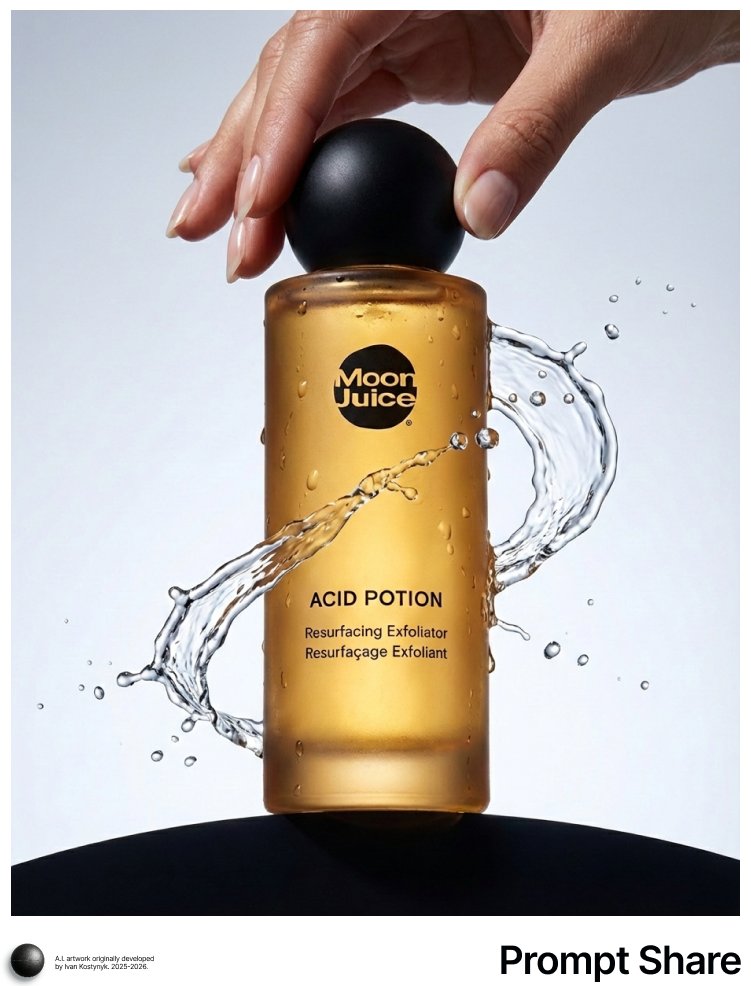 Cosmetic Product Shot with Water Splash — Nano Banana Pro AI Generated Image