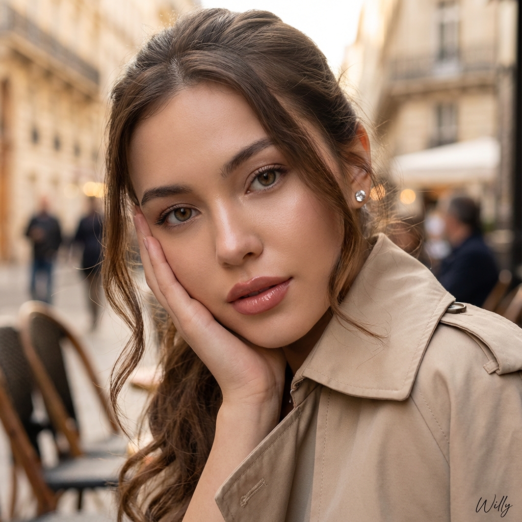 Intimate Eurasian Woman Portrait Prompt — Nano Banana Pro AI Generated Image