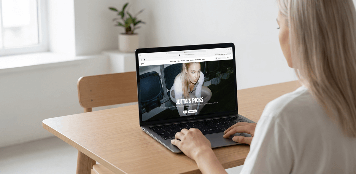 MacBook Mockup with User from Behind — Nano Banana Pro AI Generated Image