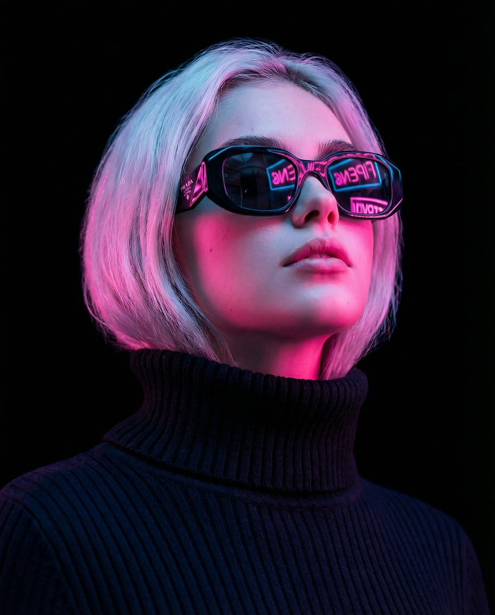 Cyber-Noir Stylized Portrait — Nano Banana Pro AI Generated Image