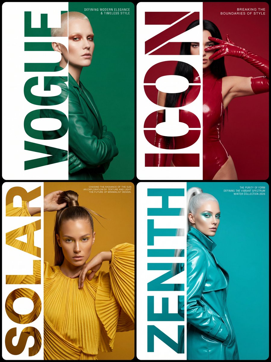 High-Fashion Typography Poster Template — Nano Banana Pro AI Generated Image