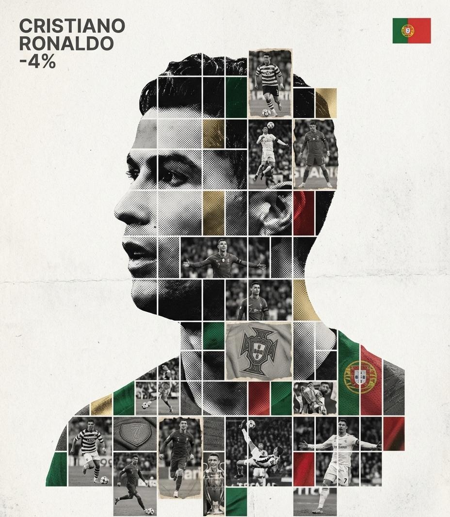 Gallery-Quality Tribute Poster with Textured Photo Mosaic Silhouette — Nano Banana Pro AI Generated Image