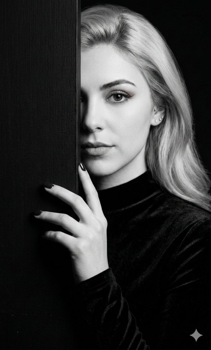 Black and White Studio Portrait with Identity Preservation — Nano Banana Pro AI Generated Image