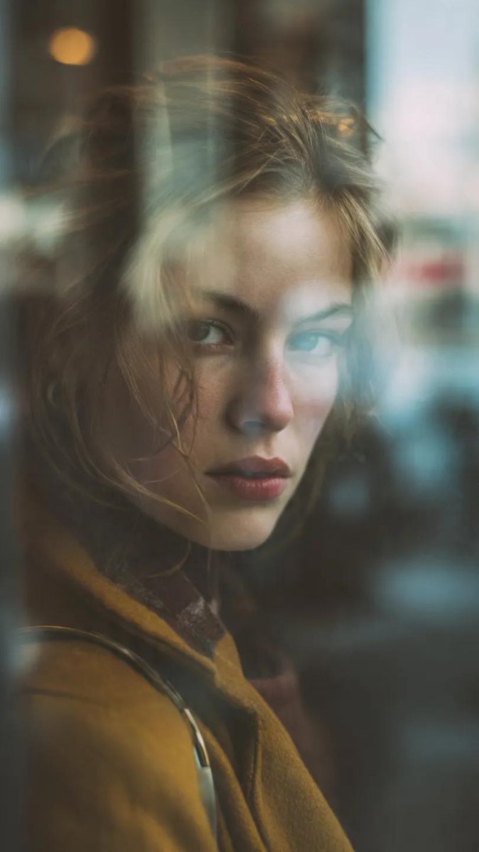 Layered Reflection Portrait Photography Prompt — Nano Banana Pro AI Generated Image