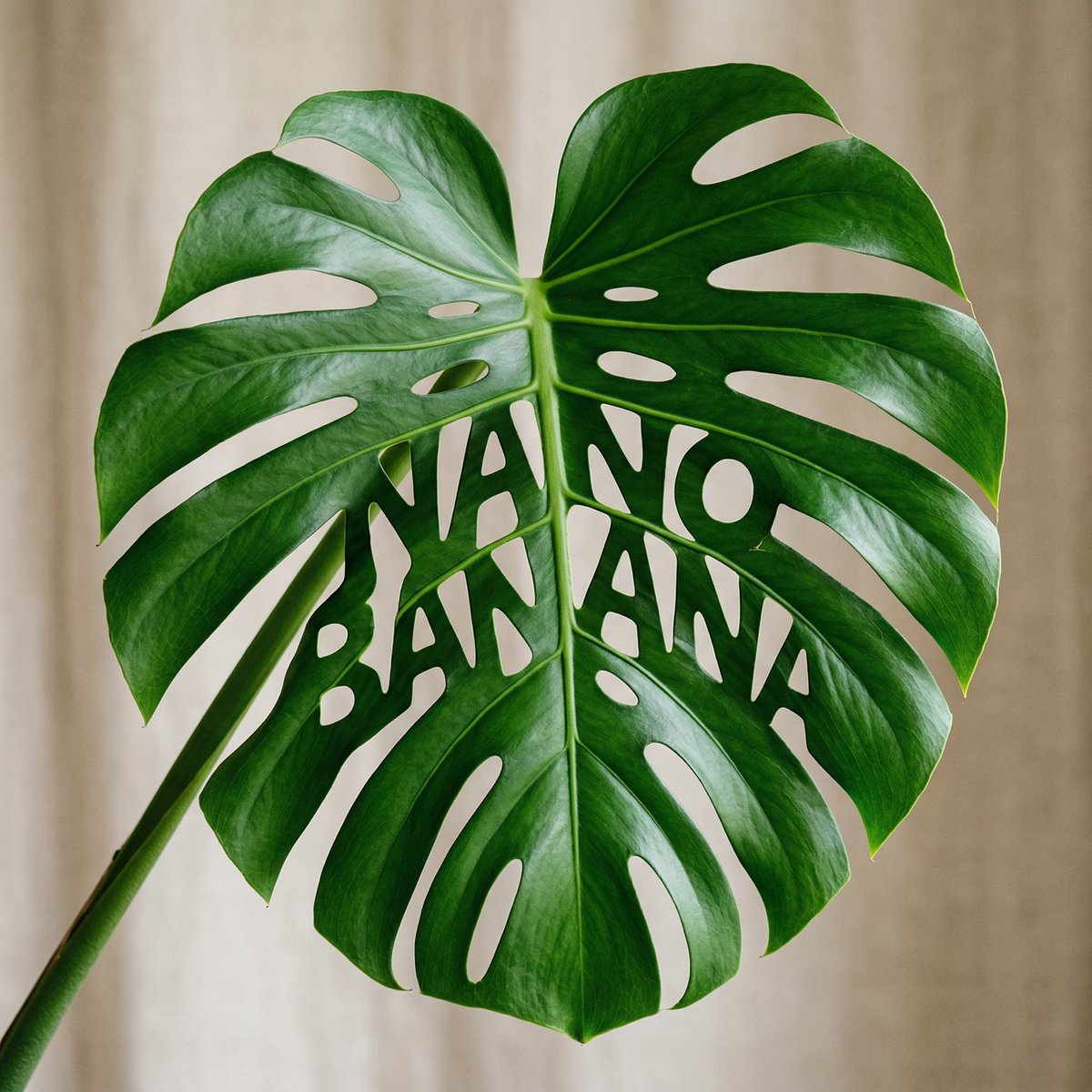 Monstera Leaf Logo Design — Nano Banana Pro AI Generated Image