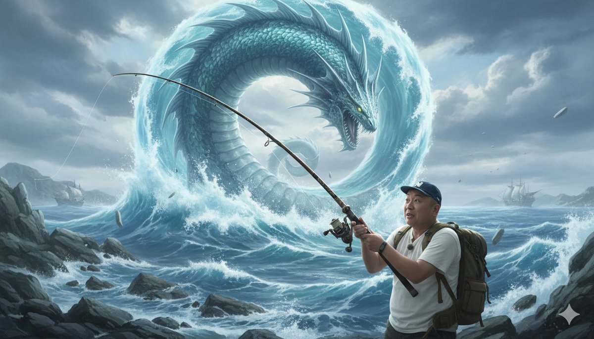 Image Generation Prompt: Nishimura Mizuki Fishing Leviathan — Nano Banana Pro AI Generated Image