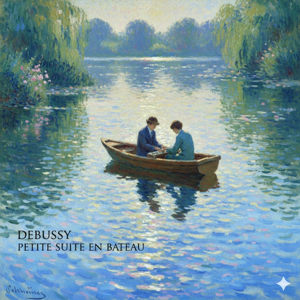 Debussy's 'En Bateau' in Monet Style Prompt — Nano Banana Pro AI Generated Image