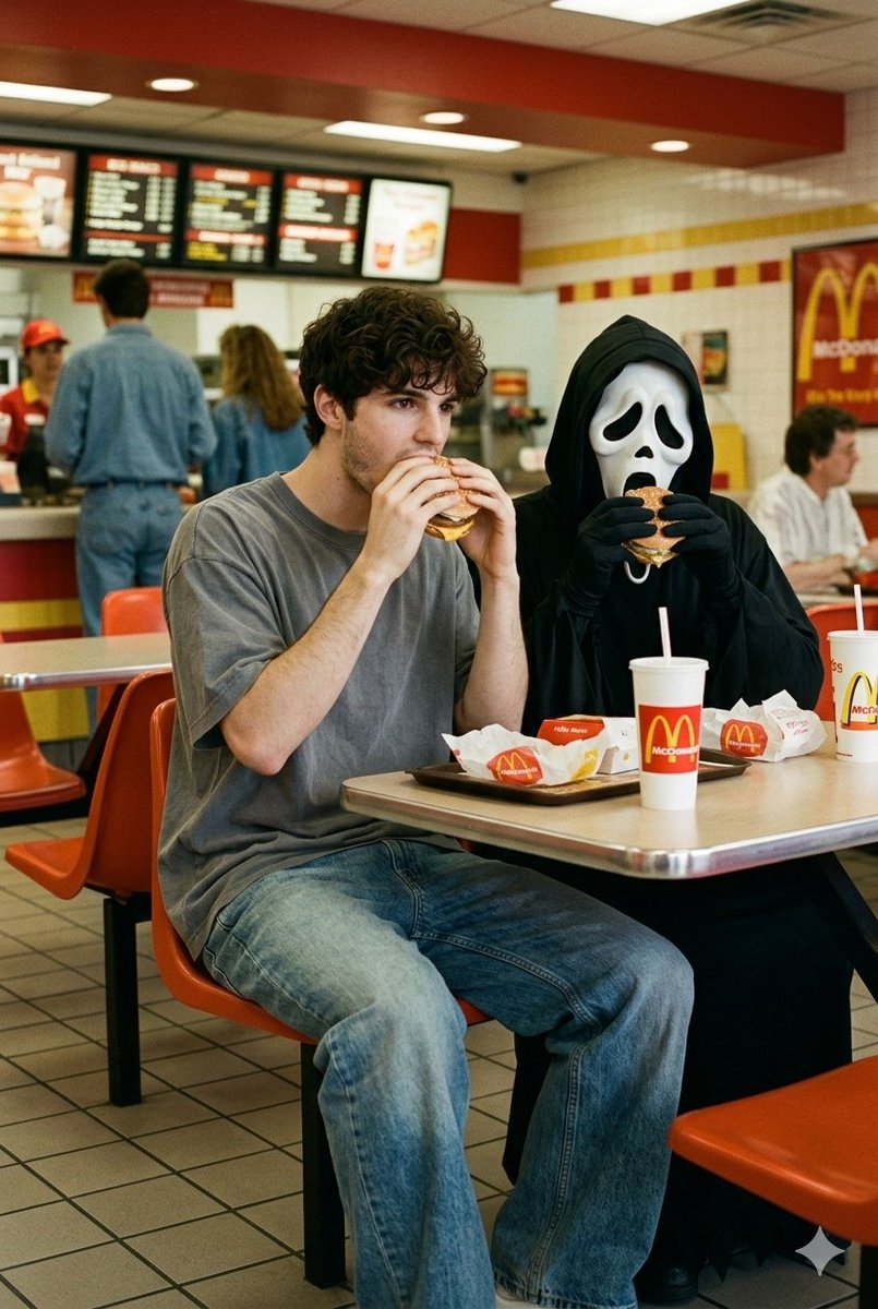 90s Horror McDonald's with Ghostface — Nano Banana Pro AI Generated Image