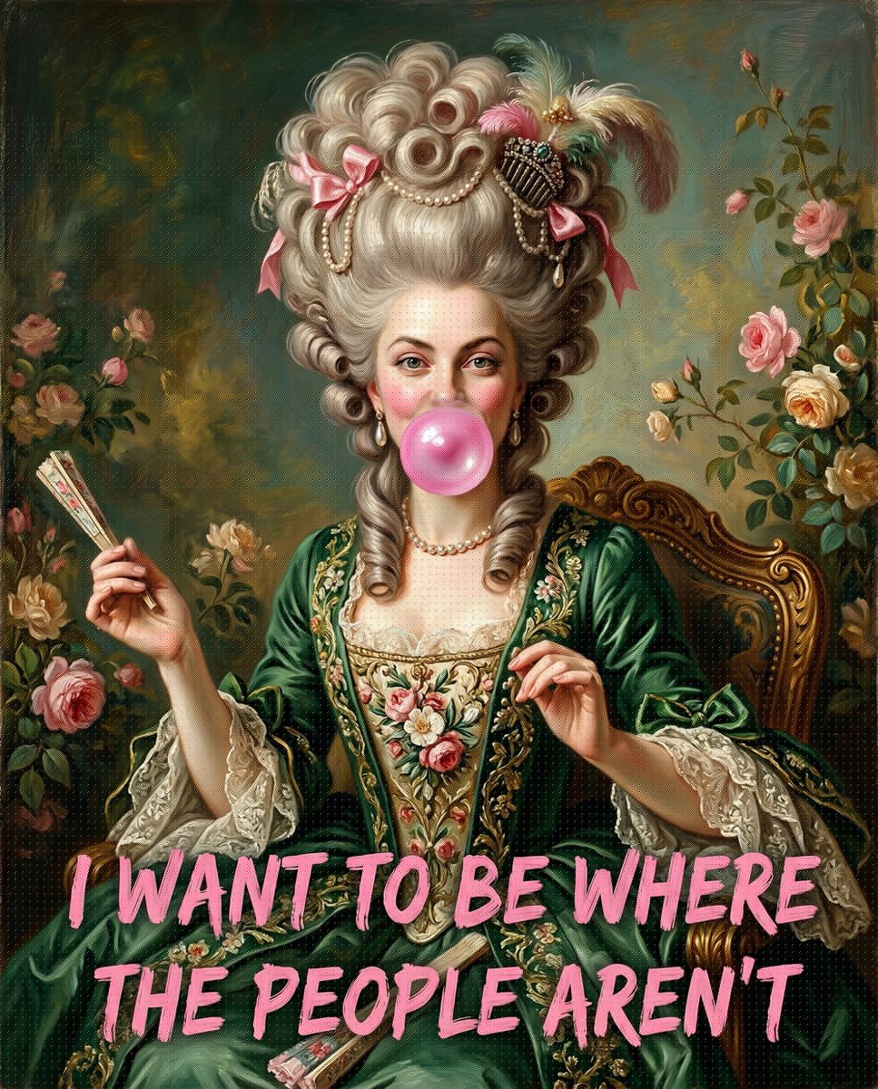 18th Century Woman Blowing Bubblegum — Nano Banana Pro AI Generated Image