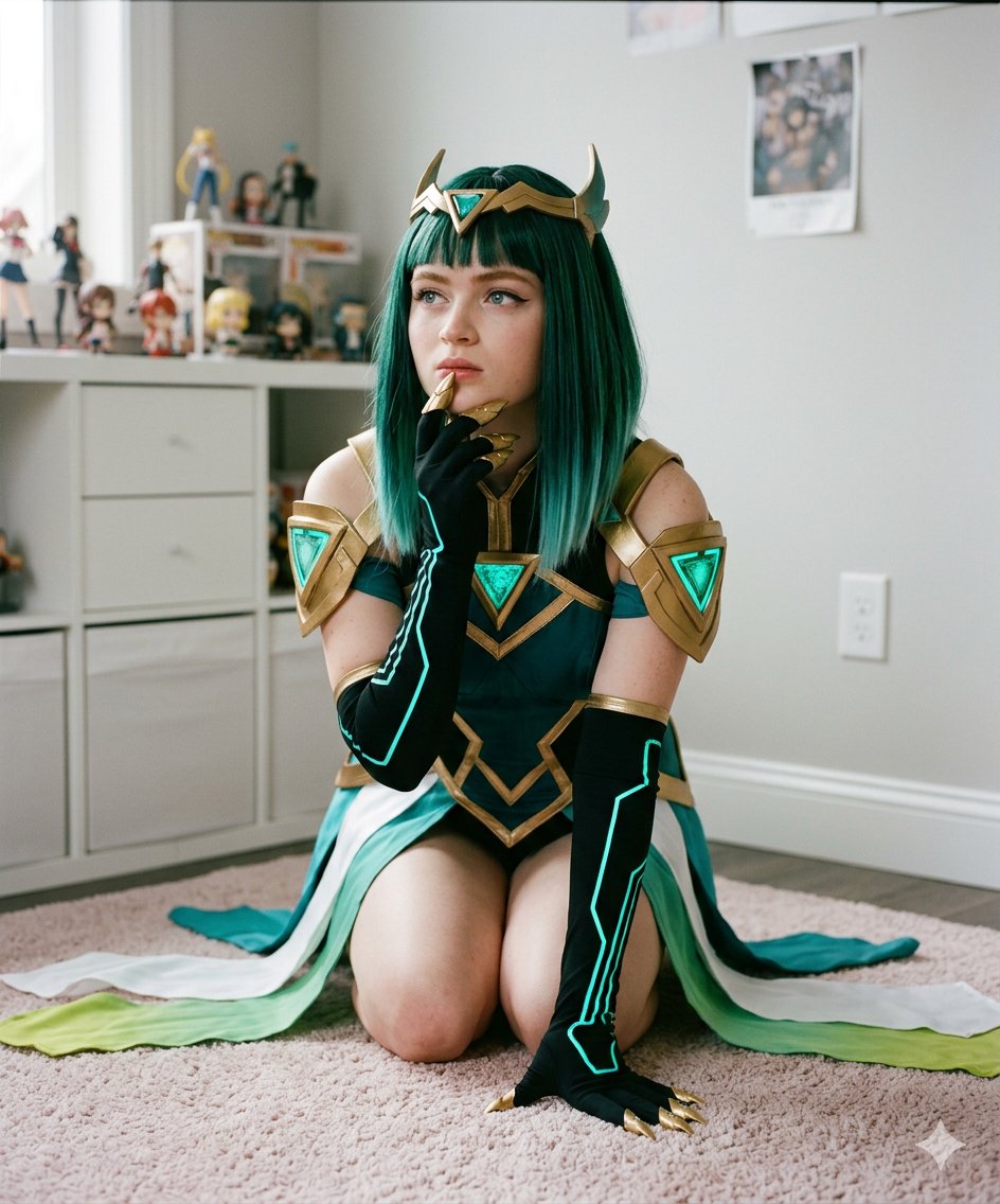 Sadie Sink Sci-Fi Cosplay Portrait — Nano Banana Pro AI Generated Image