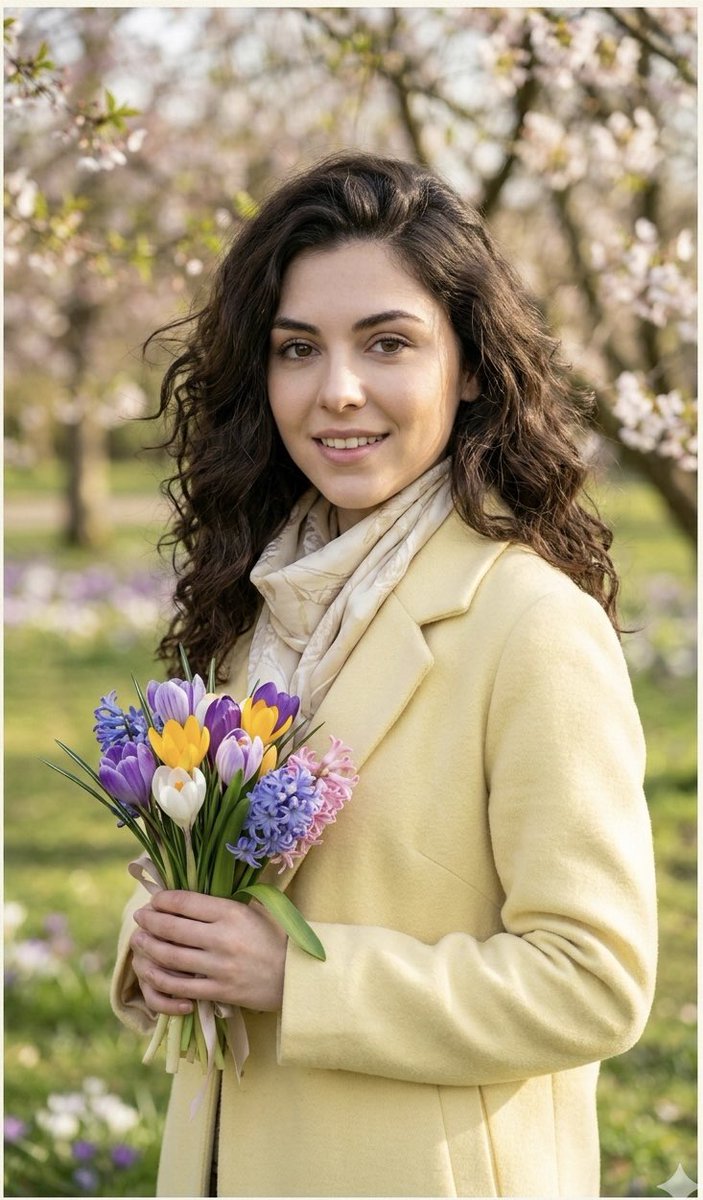 Realistic Spring Greeting Card Portrait — Nano Banana Pro AI Generated Image