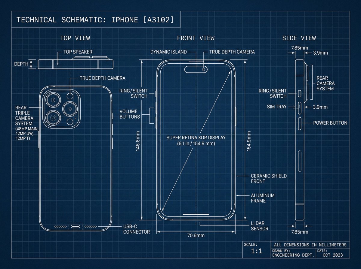 Technical Blueprint Drawing Prompt — Nano Banana Pro AI Generated Image