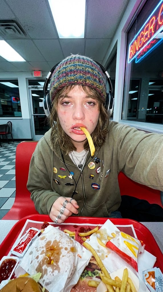 Gen-Z Anti-Aesthetic Diner Selfie — Nano Banana Pro AI Generated Image