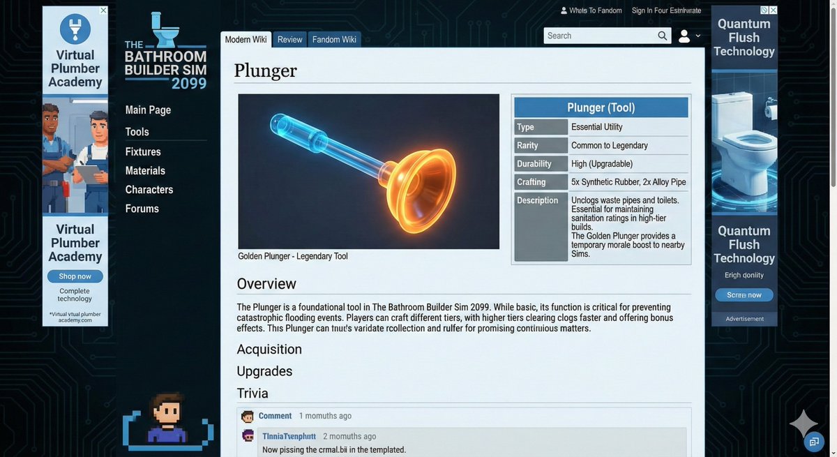 Video Game Wiki Style Plunger
