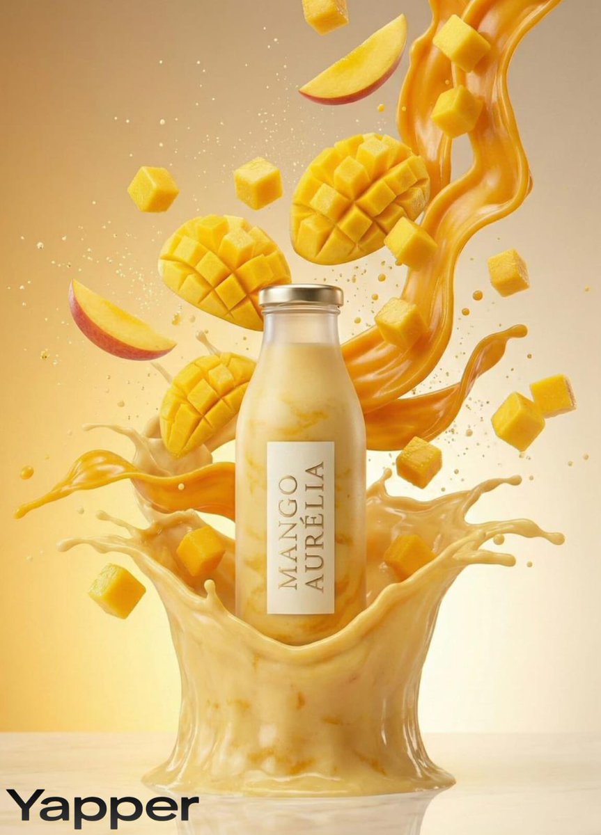 Luxury Mango Shake Splash Photography Prompt — Nano Banana Pro AI Generated Image