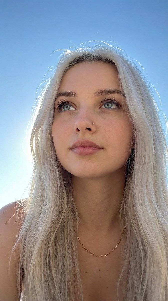 Ultra-Realistic Platinum Blonde Portrait — Nano Banana Pro AI Generated Image