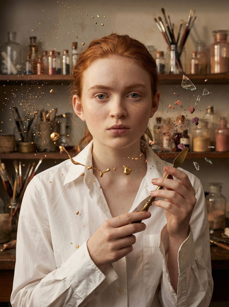 Surreal Cosmetic Alchemist Portrait Prompt — Nano Banana Pro AI Generated Image