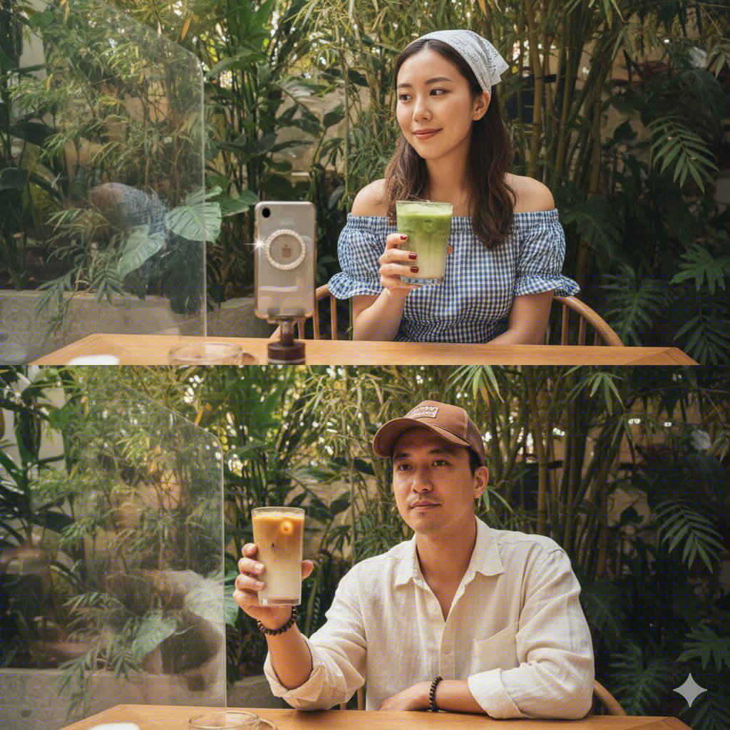 Hyper-Realistic Two-Panel iPhone Portrait Prompt — Nano Banana Pro AI Generated Image