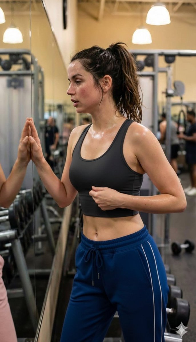 Post-Workout Gym Moment (JSON Format) — Nano Banana Pro AI Generated Image