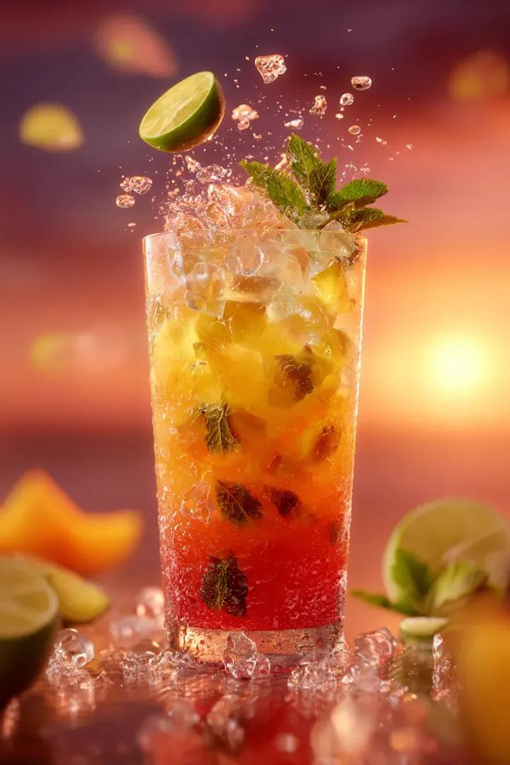 Orange Juice Slow Motion Product Shot — Nano Banana Pro AI Generated Image