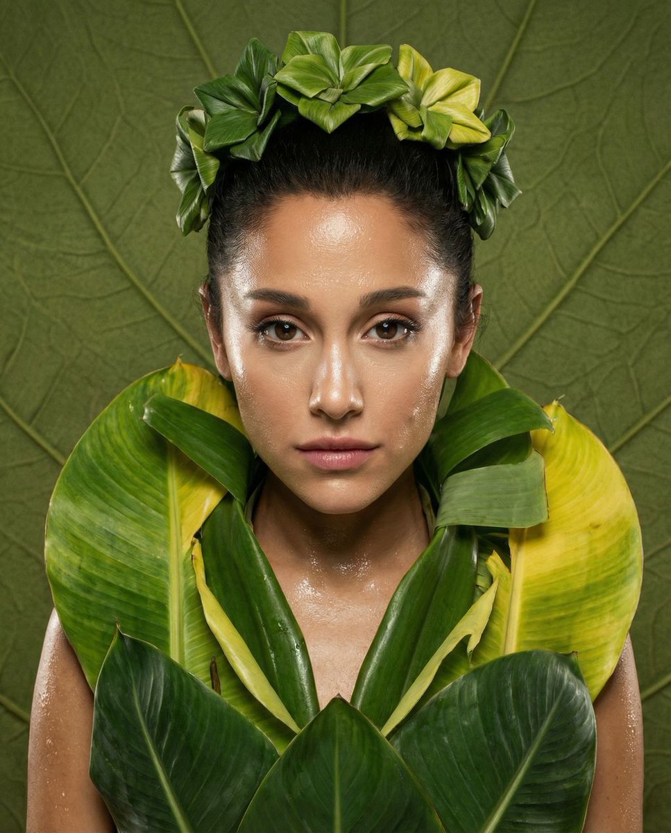 Chlorophyll Avant-Garde Editorial Portrait — Nano Banana Pro AI Generated Image