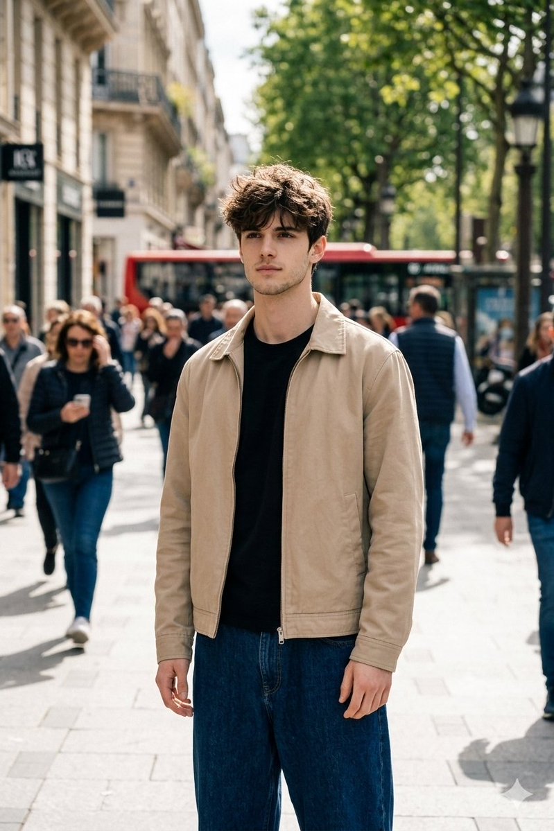 Cinematic Street Portrait in Natural Daylight — Nano Banana Pro AI Generated Image