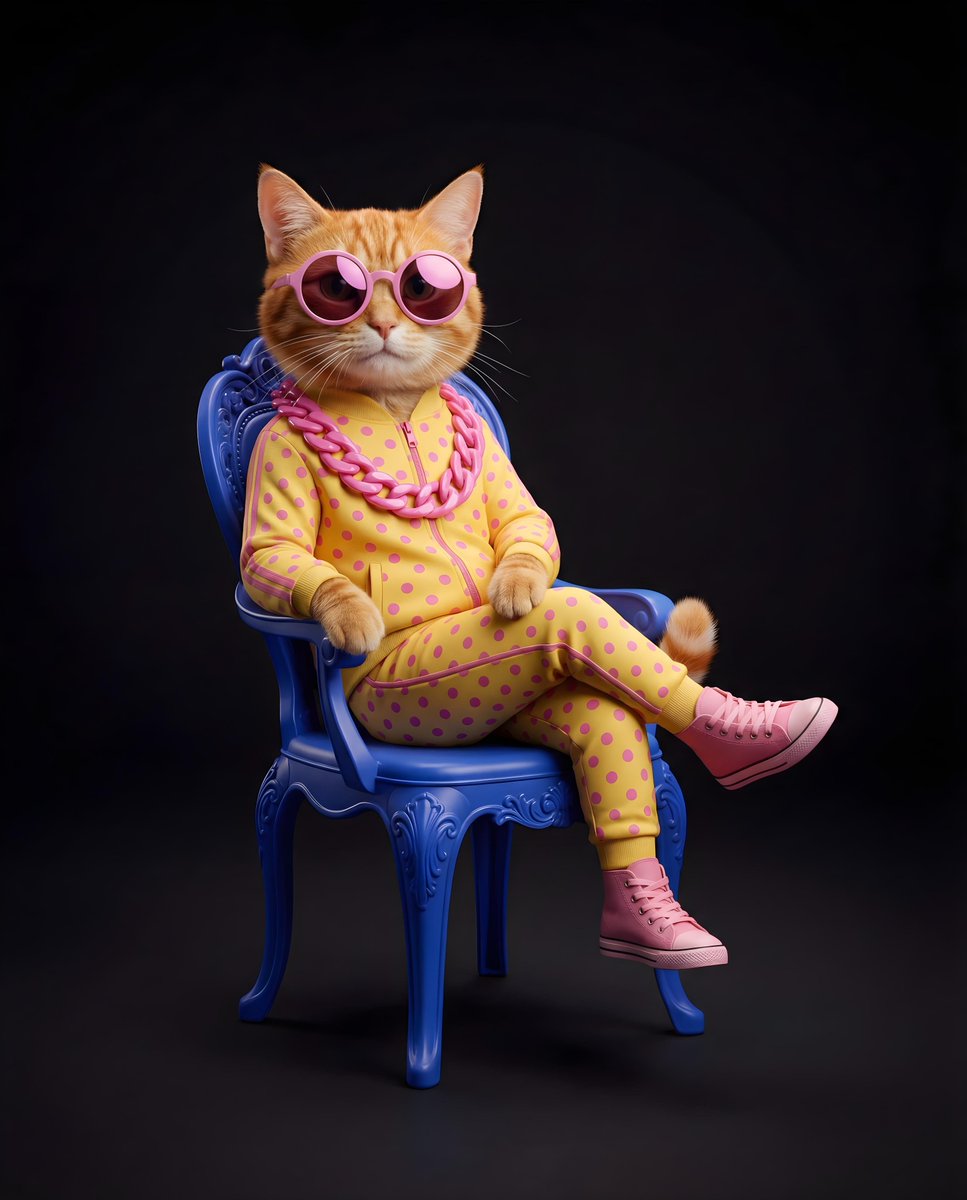Stylish Anthropomorphic Cat in Tracksuit — Nano Banana Pro AI Generated Image