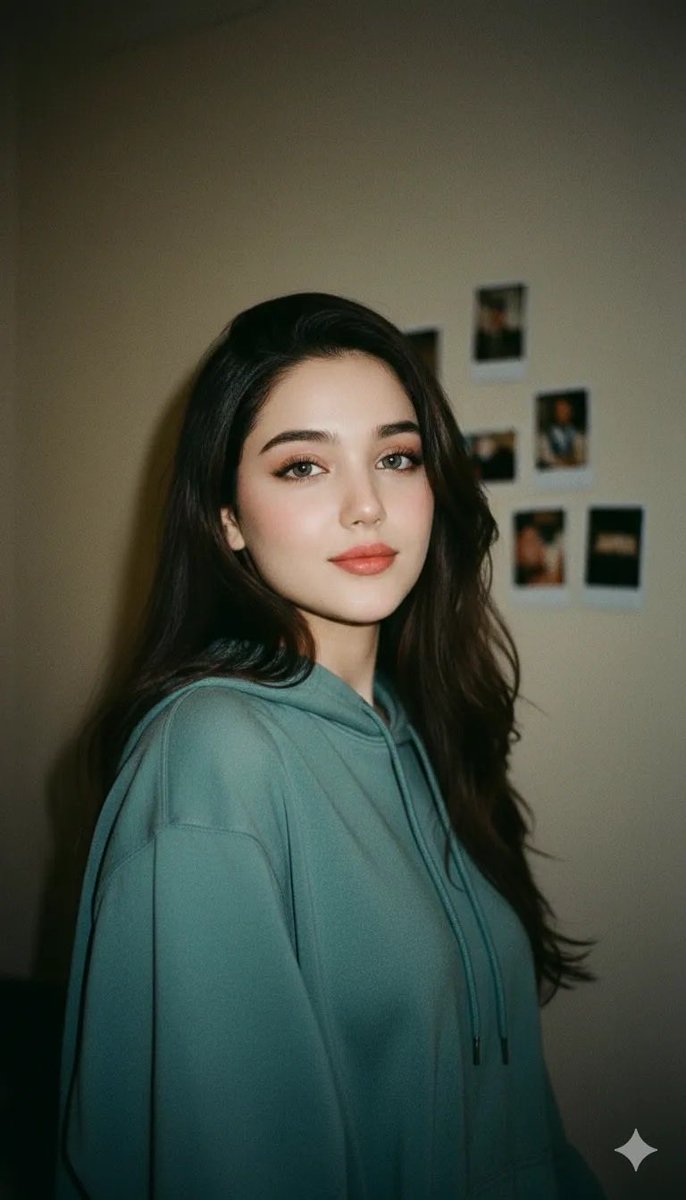 Cinematic Indoor Portrait of a Woman in a Teal Hoodie (Two Variations) — Nano Banana Pro AI Generated Image