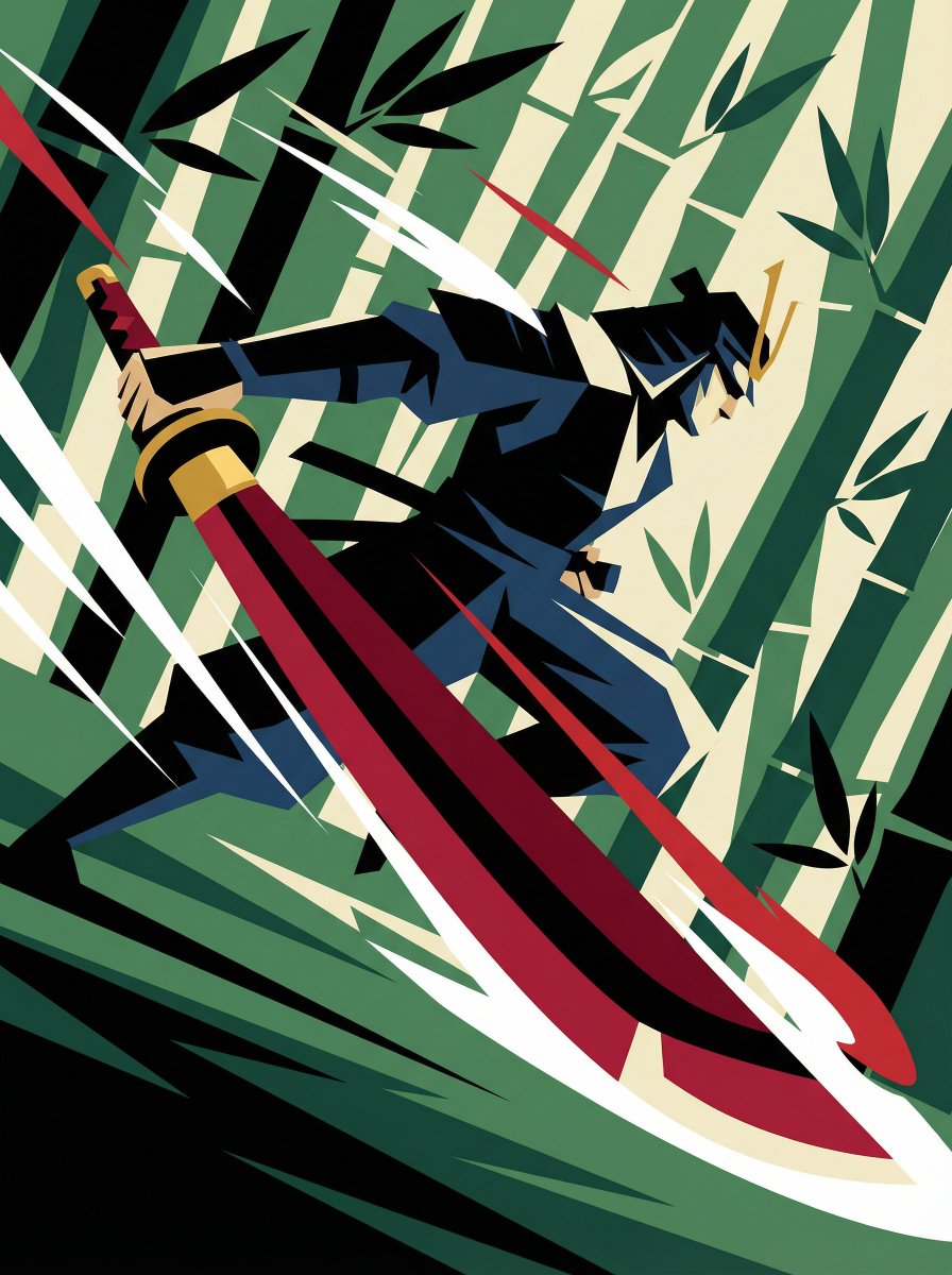 Dynamic Perspective Flat Vector Illustration — Nano Banana Pro AI Generated Image