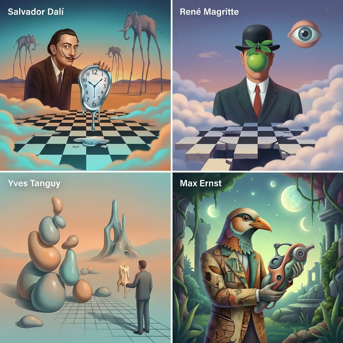 Surrealist Painter Dreamscape Diorama Prompt Template — Nano Banana Pro AI Generated Image