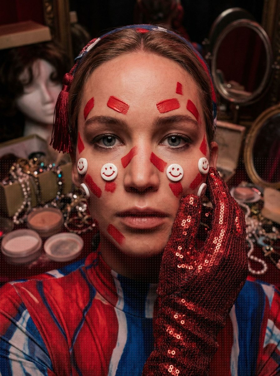 Hyper-Realistic Surrealist Portrait with Crimson Lighting — Nano Banana Pro AI Generated Image