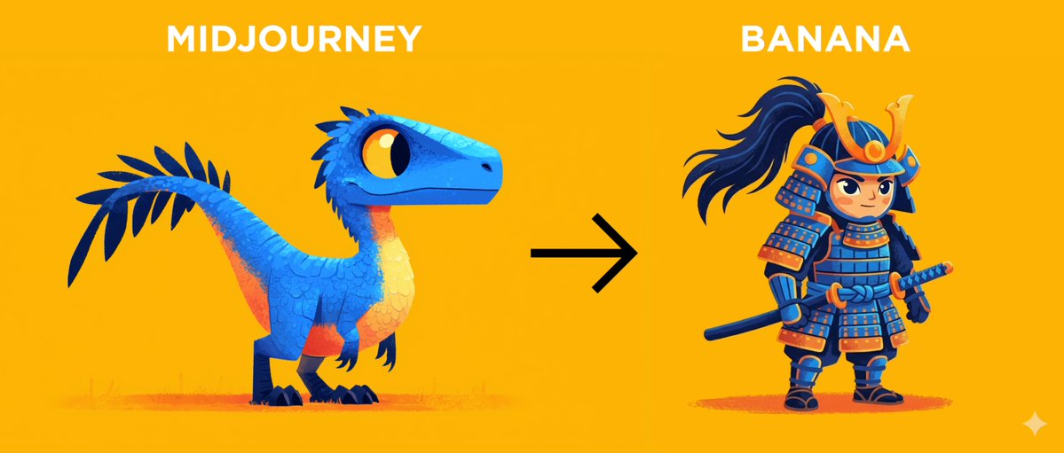 Midjourney Style Transfer for Samurai Image — Nano Banana Pro AI Generated Image