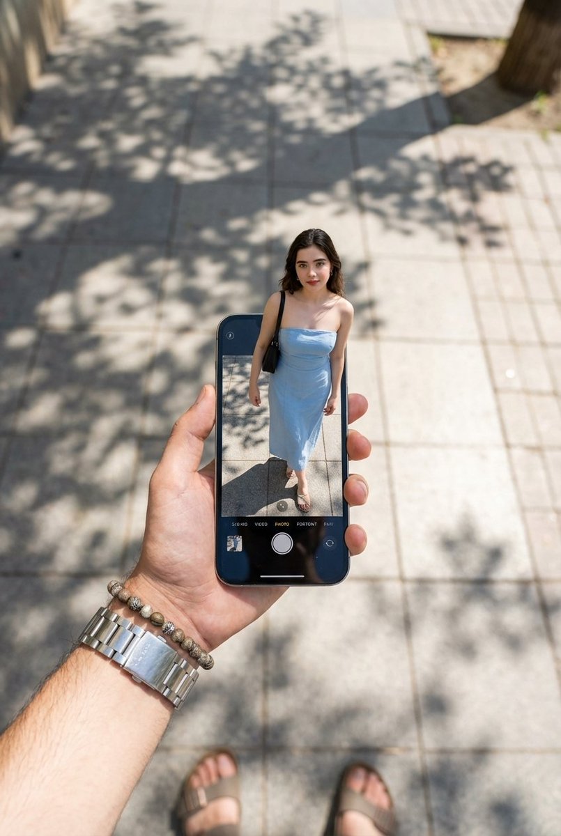 Surreal Forced Perspective Miniature Woman — Nano Banana Pro AI Generated Image