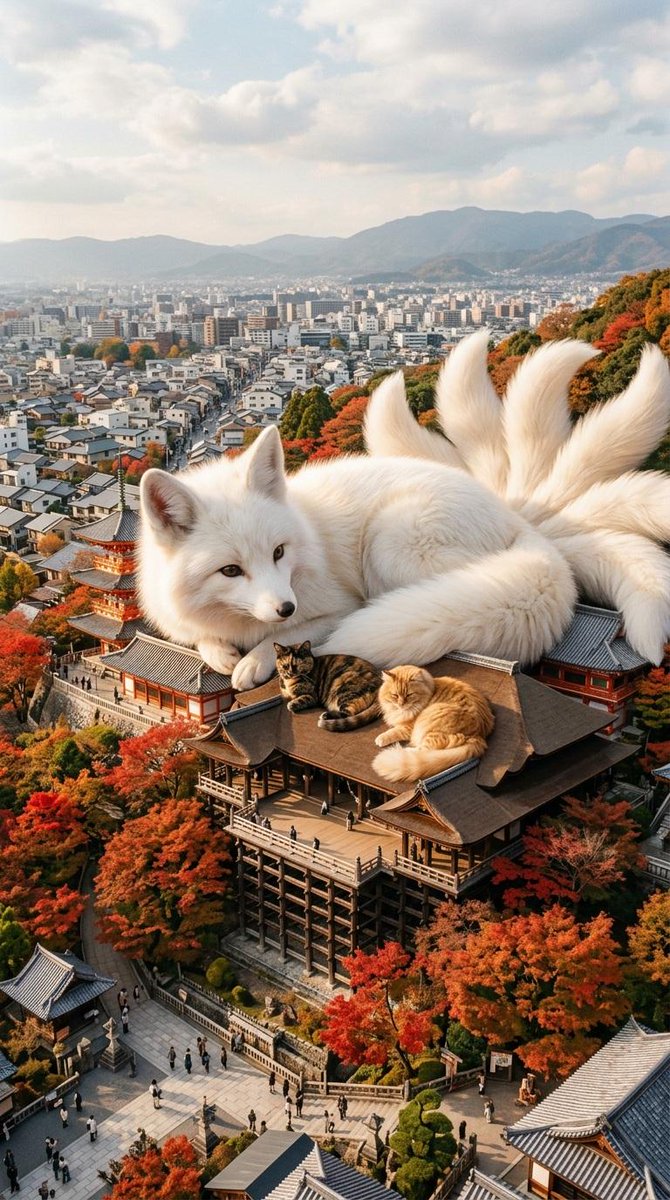 Giant Cat Occupying Tokyo Tower — Nano Banana Pro AI Generated Image