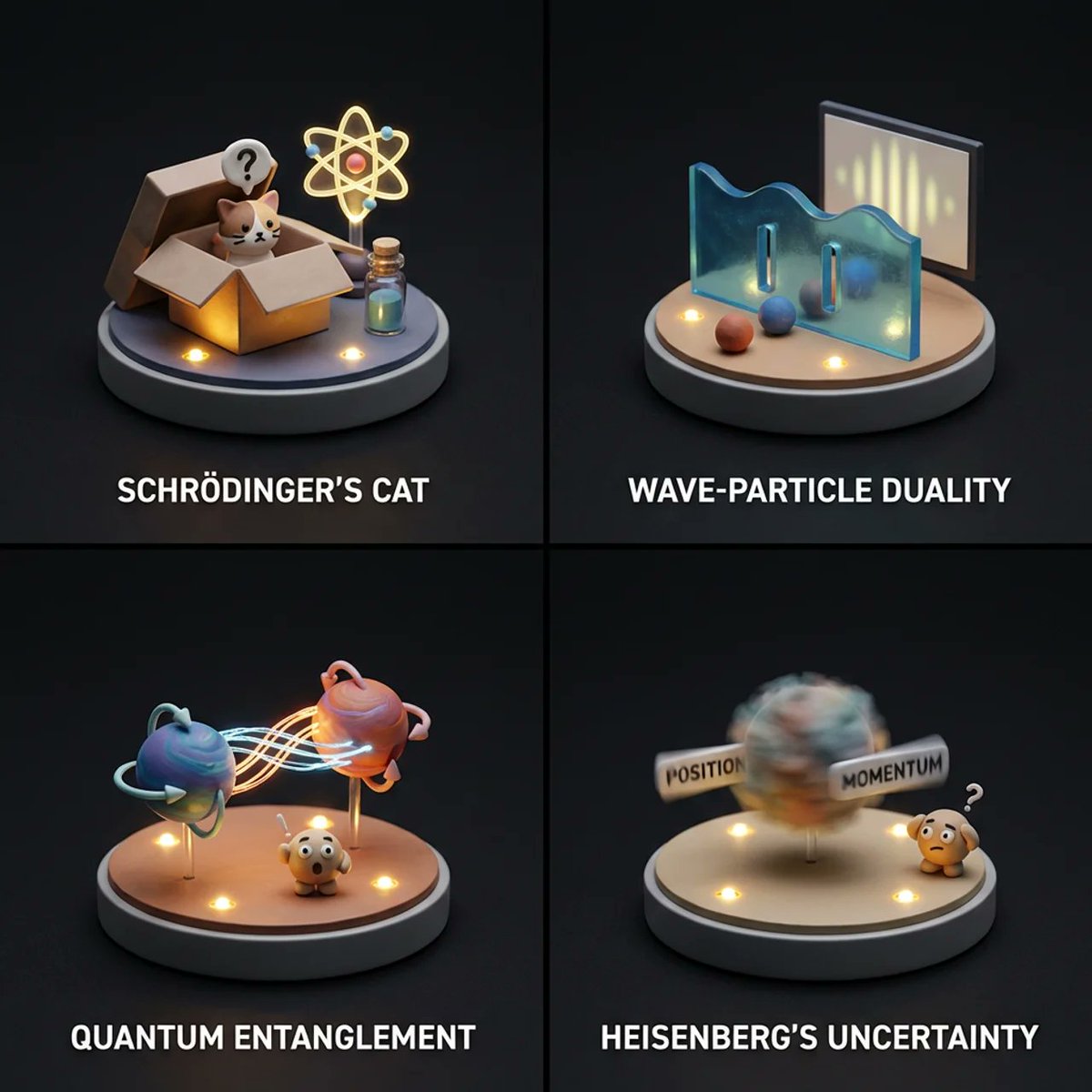 Visualizing Quantum Mechanics with Diorama Style