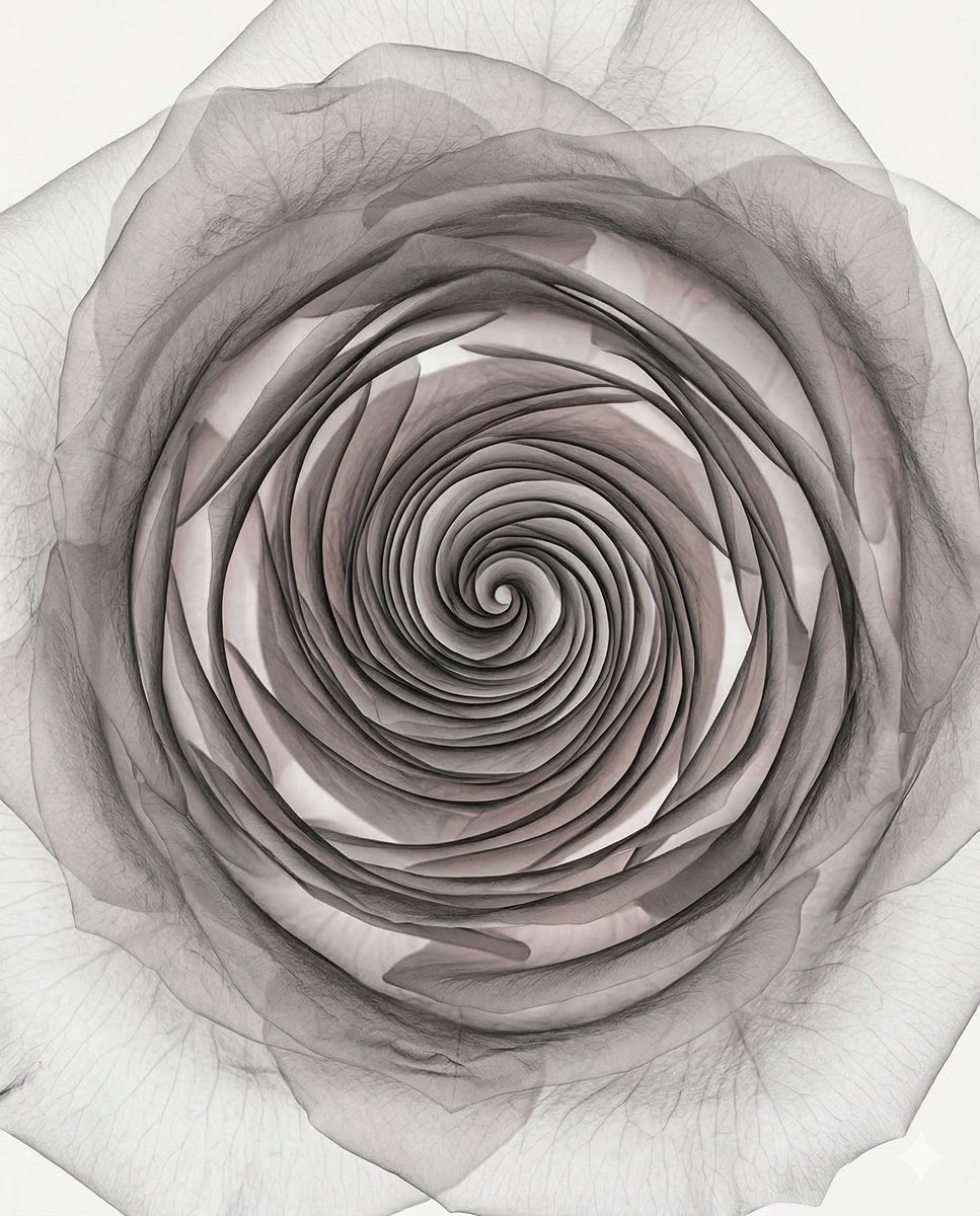 Detailed X-ray Transparent Art of Roses Prompt