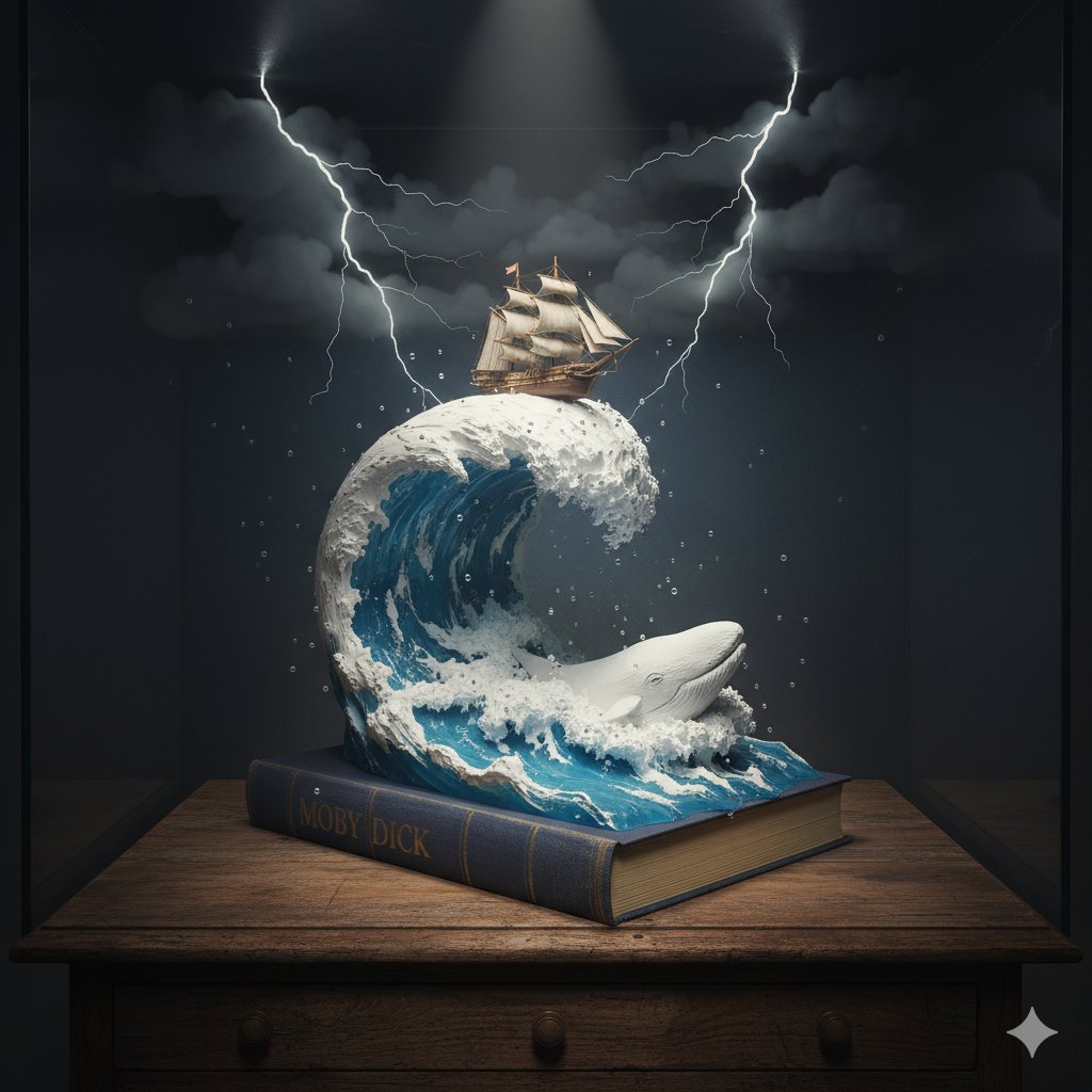 Moby Dick Book Diorama Prompt — Nano Banana Pro AI Generated Image