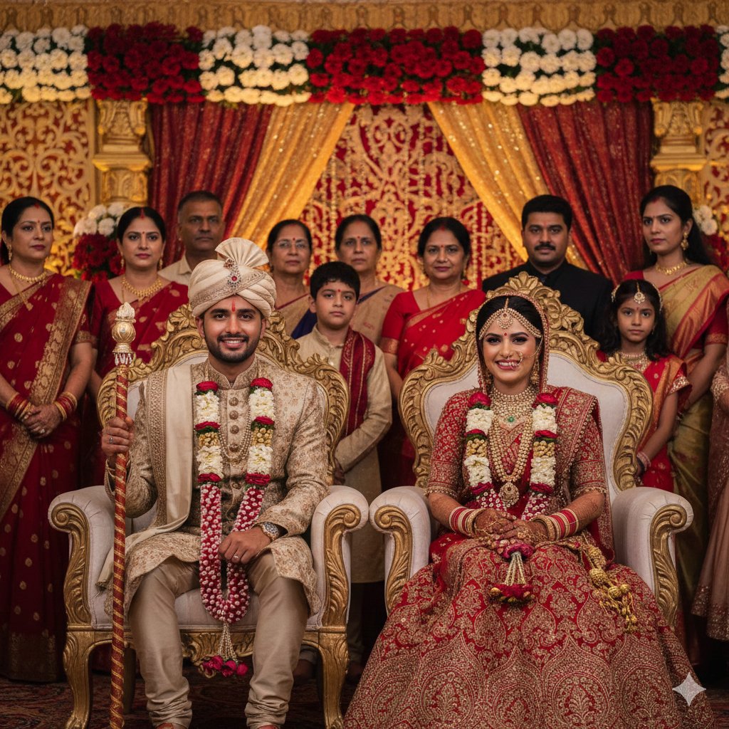 Photorealistic Indian Wedding Ceremony Scene — Nano Banana Pro AI Generated Image