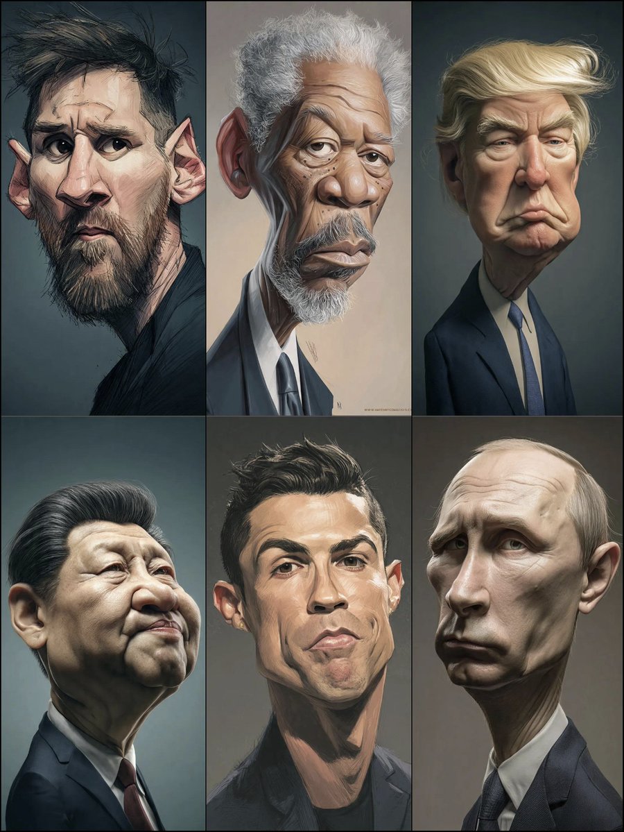 Hyperrealistic Caricature Portrait — Nano Banana Pro AI Generated Image