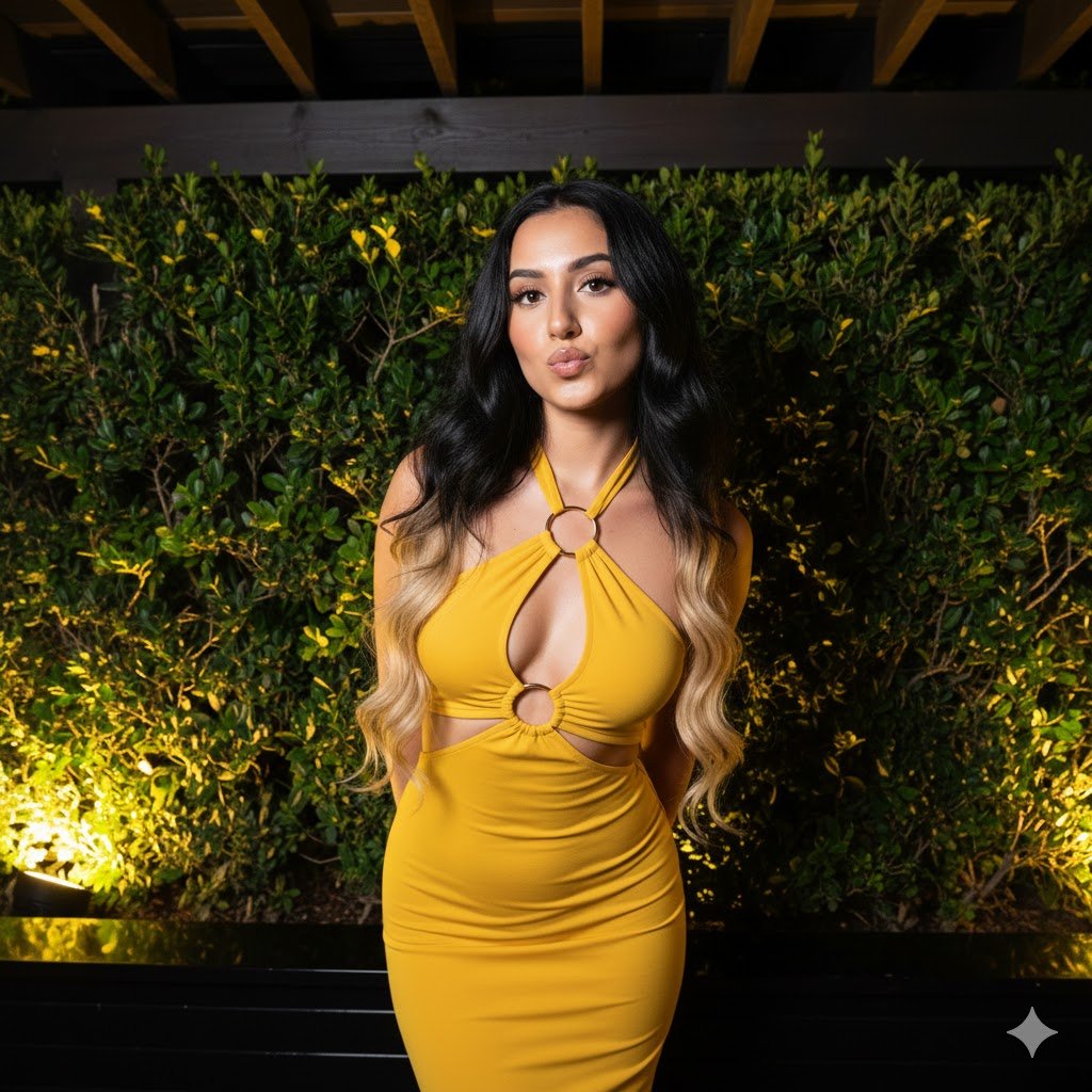 High-Contrast Nightlife Portrait Prompt with Flash Photography Aesthetic — Nano Banana Pro AI Generated Image