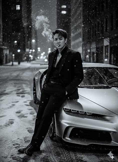 Cinematic Noir Prompt for a Man and a Sports Car — Nano Banana Pro AI Generated Image