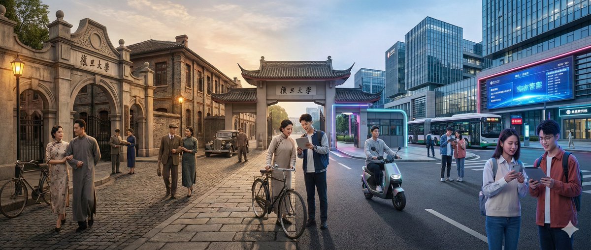 Time-Warp Cinematic Split Scene Prompt — Nano Banana Pro AI Generated Image