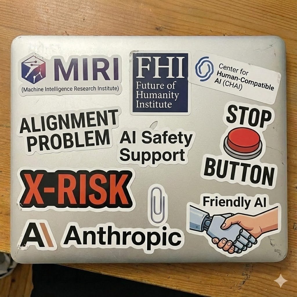 Make laptop look owned by AI safety person — Nano Banana Pro AI Generated Image