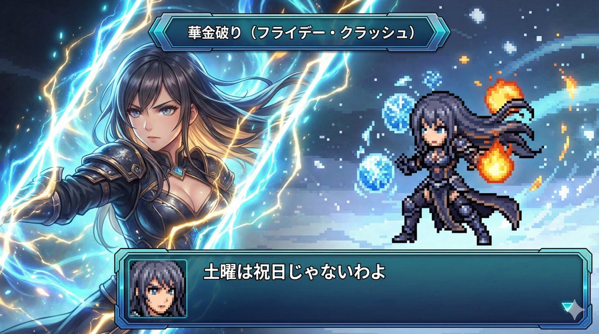 Super Robot Wars Style Witch Rejecting Friday — Nano Banana Pro AI Generated Image