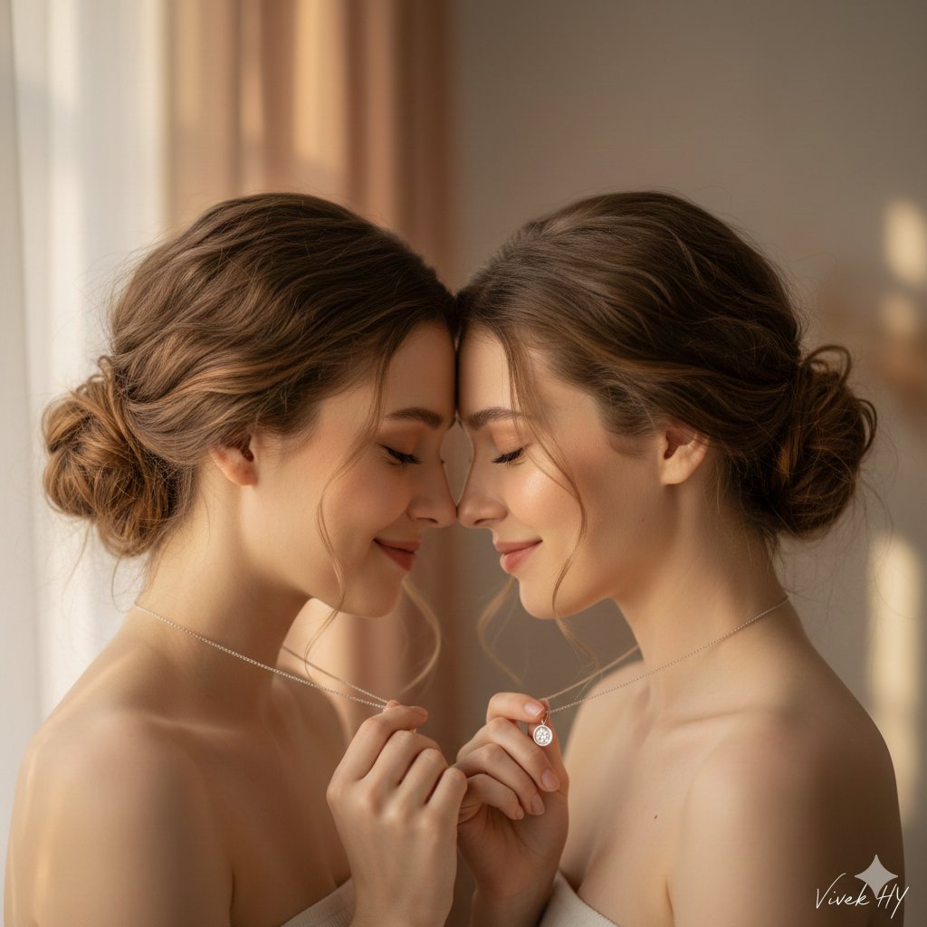 Soft Aesthetic Cinematic Portrait of Twins Prompt — Nano Banana Pro AI Generated Image