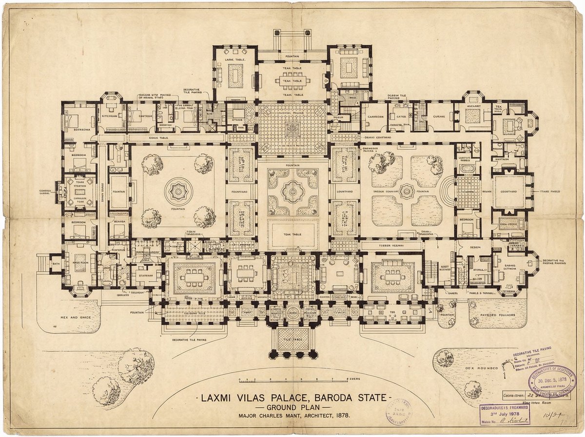 Generate detailed construction plan of Laxmi Vilas Palace from image — Nano Banana Pro AI Generated Image